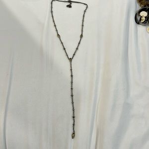 Kendra Scott brass Y necklace